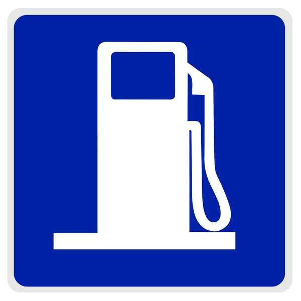 Dopravní značka - benzinové pumpy — Stock fotografie