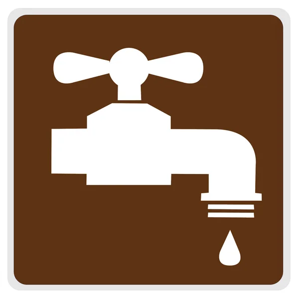 Road sign - water — Stock Photo, Image