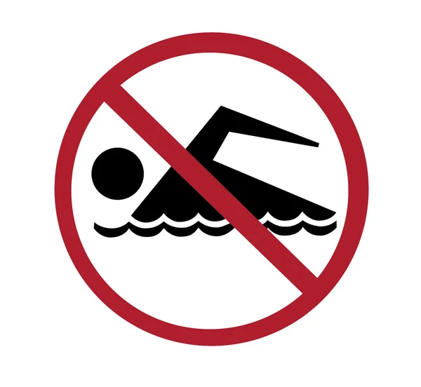 Sign - no swimming — Stock Photo, Image