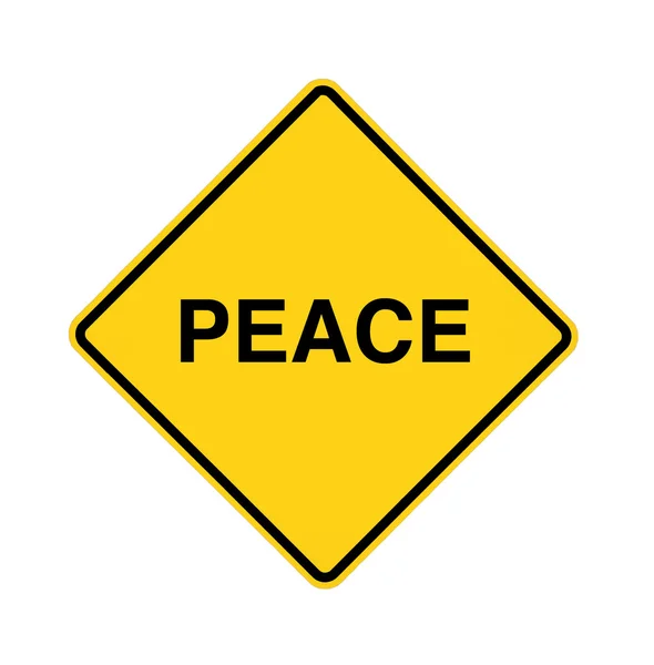 Дорожній знак мир — стокове фото