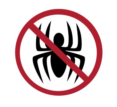 Sign - no spiders clipart