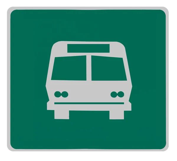 Dopravní značka - autobusové nádraží, izolované — Stock fotografie