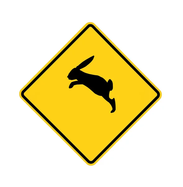 Road sign - bunny crossing — Stock Photo, Image