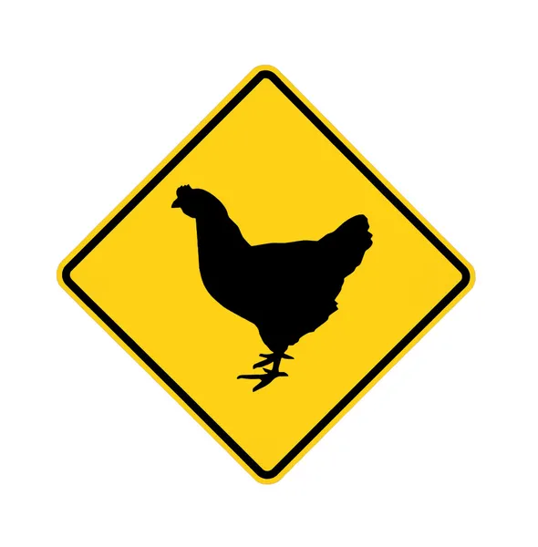 Señal de tráfico - cruce de pollo —  Fotos de Stock