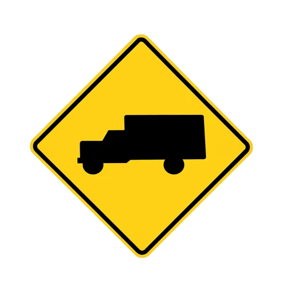 Road sign - trucks crossing — Stock Photo, Image