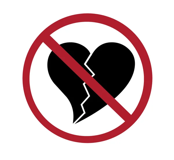 Sign - no broken hearts — Stock Photo, Image
