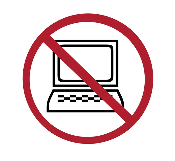 Sign - no computers — Stock Photo, Image