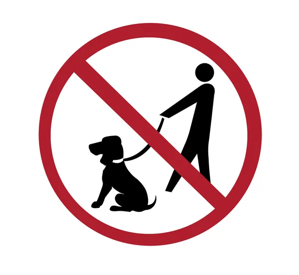 Señal - no pasear perro — Foto de Stock