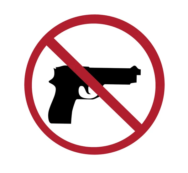 Σημάδι - δεν τα πυροβόλα όπλα — Φωτογραφία Αρχείου