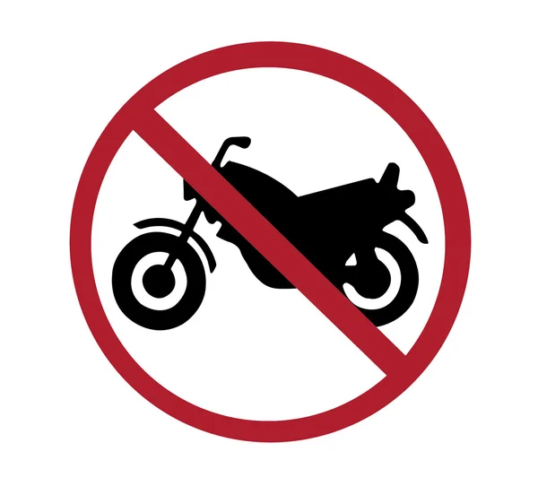 Σημάδι - μοτοσικλέτες δεν — Φωτογραφία Αρχείου
