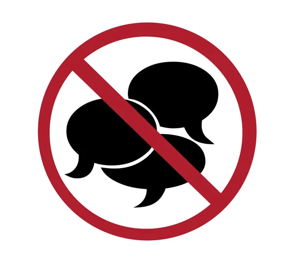 Sign - no talking — Stock Photo, Image