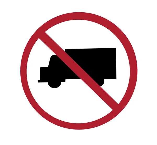 Sign - no through trucks — Stock Photo, Image