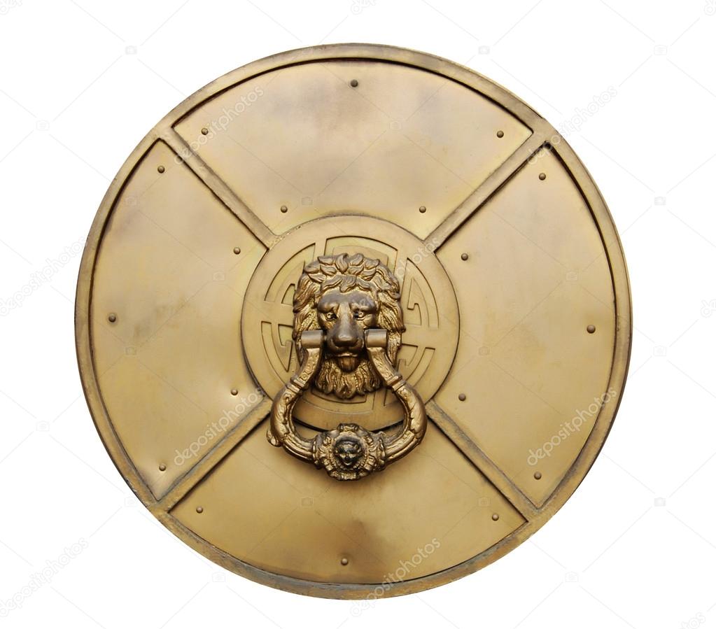 Lion head door knocker, Gold Museum in Lima, Peru