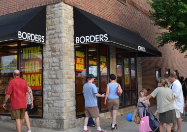 Borders flagship store liquidation sale clipart