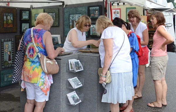 Linda chamberlain bei ann arbor art fair — Stockfoto