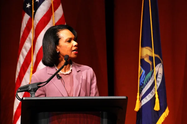 Buitenlandse zaken Condoleezza rice aan michigan — Stockfoto