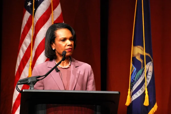 Buitenlandse zaken Condoleezza rice aan michigan — Stockfoto