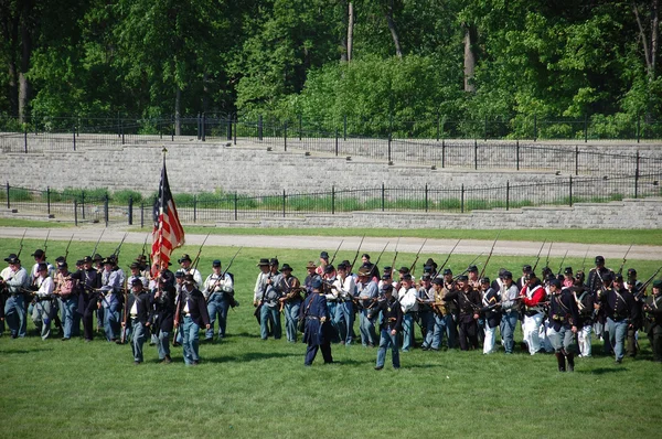 Iç savaş reenactors greenfield village, mi — Stok fotoğraf