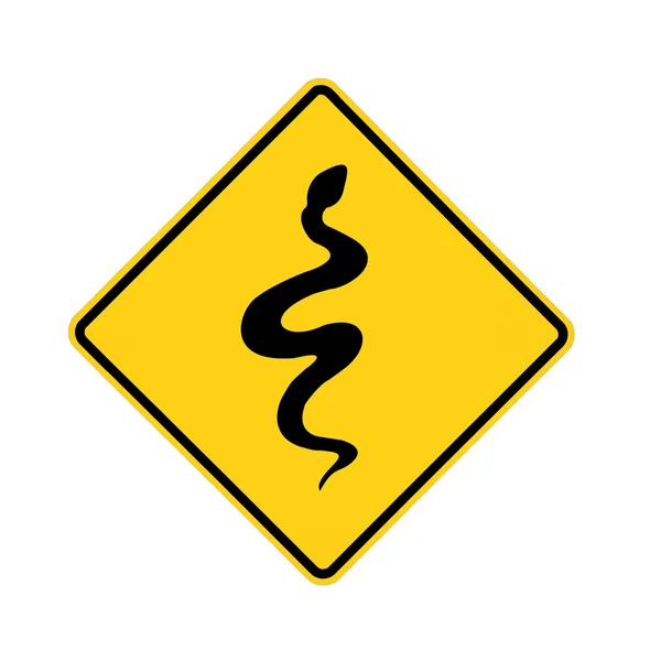 Road sign - snake crossing vertical — Stock Photo, Image