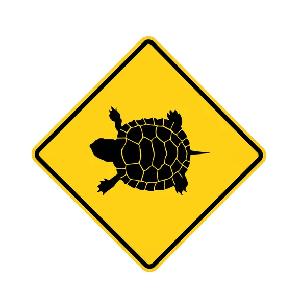 Cartello stradale - attraversamento della tartaruga — Foto Stock
