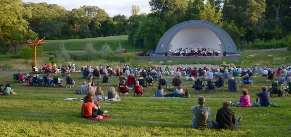 Ann Arbor Civic Band performs at West Park — Stock Photo, Image