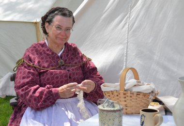 Sivil Savaş döneminin reenactor tatting