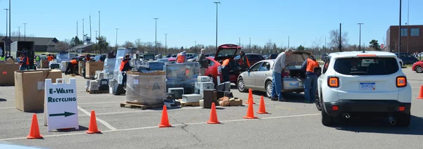 E-recycling event, Ann Arbor. MI — Stock Photo, Image