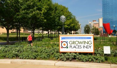 Growing Places Indy urban farm, downtown Indianapolis clipart