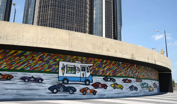 Da Race Detroit! 2014 murale a Detroit, MI Immagine Stock