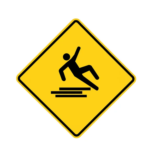 Road sign - slipping man — Stock Photo, Image