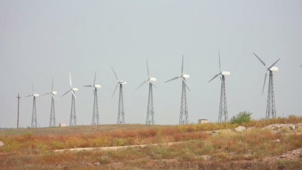 Windturbines — Stockvideo