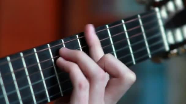 Acoustic guitar — Stock Video