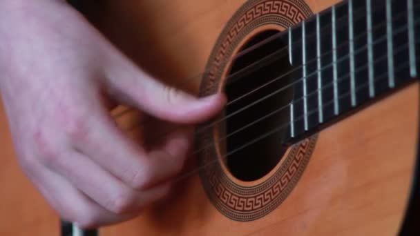 Акустическая гитара — стоковое видео