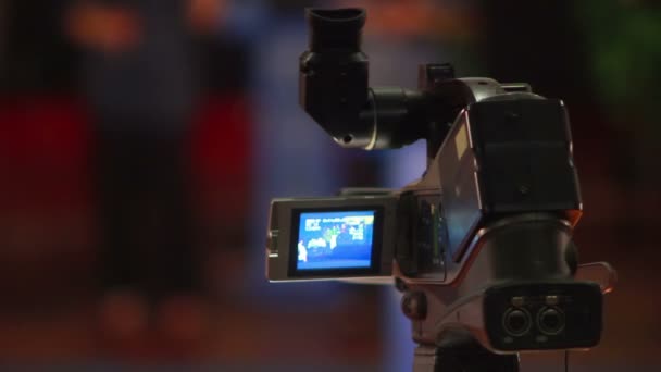 Professionele video camera — Stockvideo