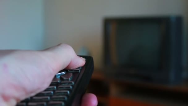 TV controle remoto — Vídeo de Stock