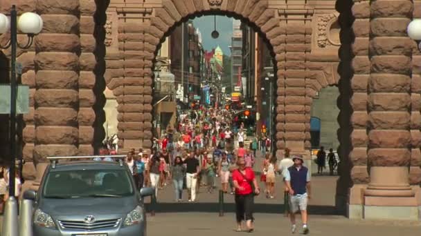 Stockholmer Straße — Stockvideo