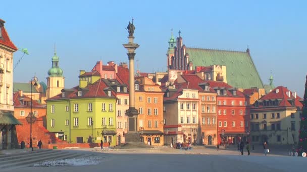 Gamla stan i Warszawa — Stockvideo