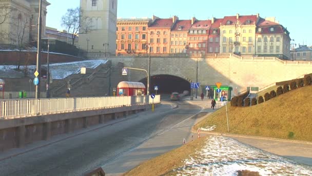 Старый город в Варшаве — стоковое видео