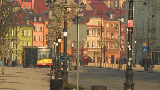 De oude stad van Warschau — Stockvideo