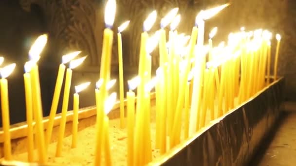 Church candles — Stock Video