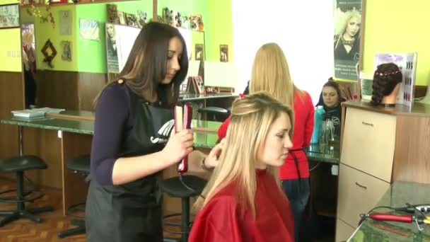 Salão de cabeleireiro — Vídeo de Stock