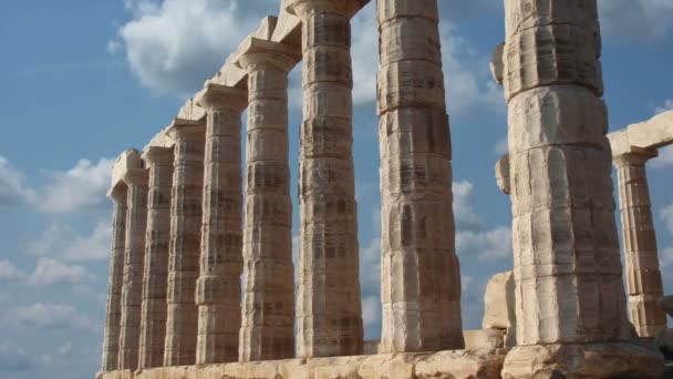 Timelapse sounion храму Посейдона — стокове відео