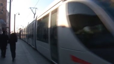 tramvay Kudüs sokakta rides