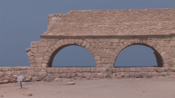 凯撒利亚 aqueduc — 图库视频影像
