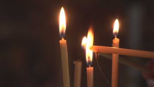 Orthodox candles — Stock Video