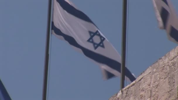 Bandera de Israel — Vídeos de Stock