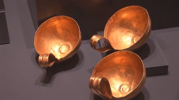古代色雷斯黄金宝物 — 图库视频影像