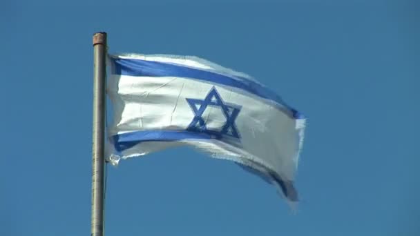Vlag van Israël — Stockvideo