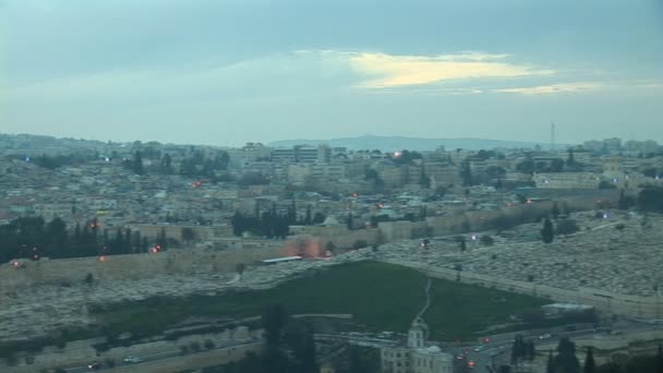 Jerusalems gamla sunset — Stockvideo