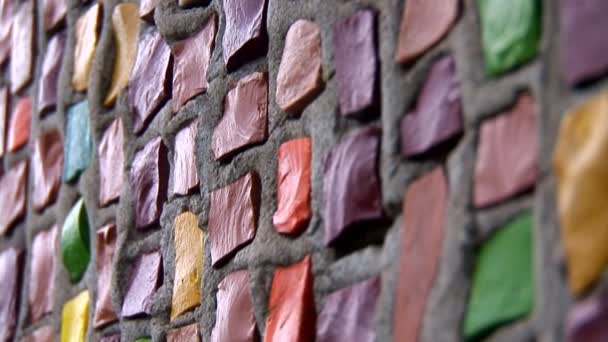 Mosaico en la pared — Vídeo de stock